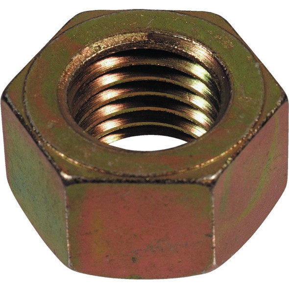 180409 Hillman 7/16 In. 14 tpi Grade 8 Yellow Dichromate Hex Nuts (50 Ct.)