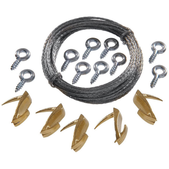 122396 Hillman Anchor Wire 20 Lb. Capacity Wallbiter Picture Hanging Kit