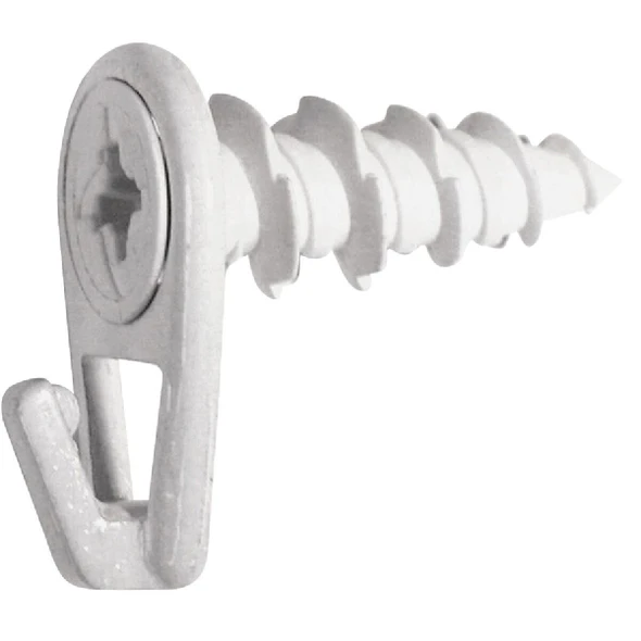 122404 Hillman Anchor Wire 50 Lb. Capacity White Self-Drilling Wall Driller Picture Hanger (2 Count)