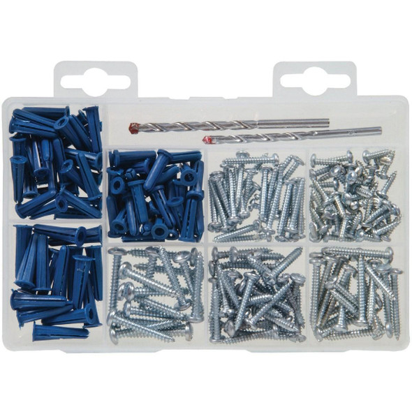 130252 Hillman The Fastener Center Screw and Anchor Fastener Assortment Kit (213 Pcs.)