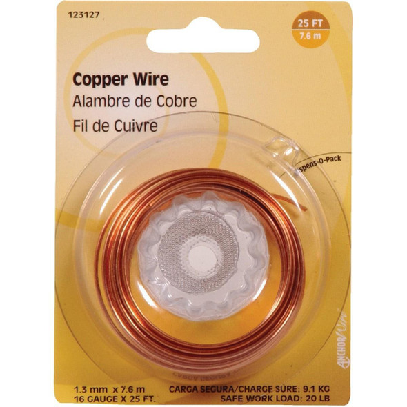 123127 Hillman Anchor Wire 25 Ft. 16 Ga. Copper General Purpose Wire