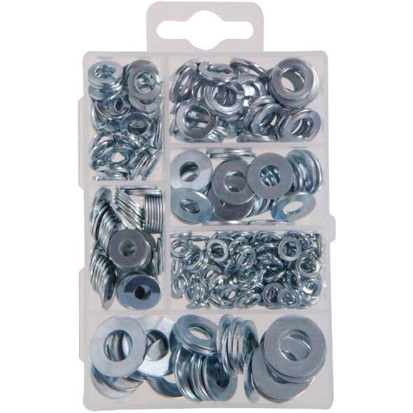 130208 Hillman Steel Flat Lock & Washer Assortment (277 Pcs.)
