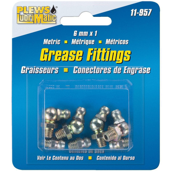 11-957 Plews Lubrimatic 6mm X 1 Grease Fitting