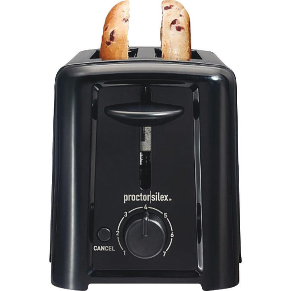 22624 Proctor Silex 2-Slice Black Toaster