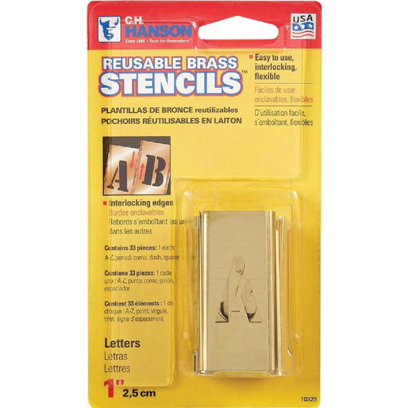 10323 CH Hanson 1 In. Letter Stencil Set (32 Piece)