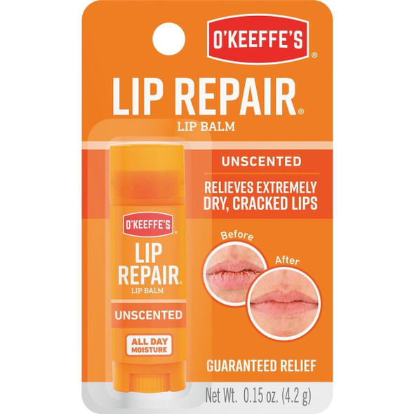 K0700108 O'Keeffe's Original Unflavored Lip Repair, 0.15 Oz.