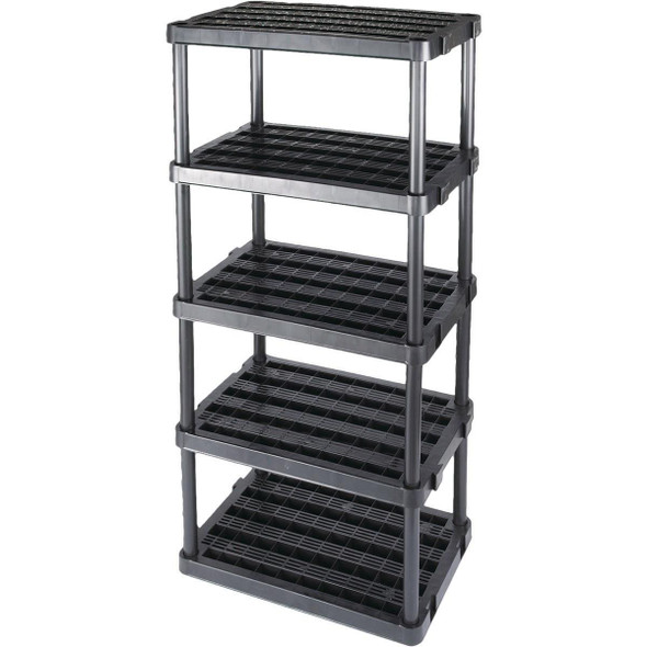 91003MAXIT-1C-16 Gracious Living 5 Shelf Extra Large Heavy Duty Black Ventilated Unit