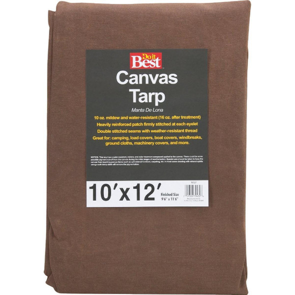 TCR10010012T 10 Oz. 10 Ft. x 12 Ft. Canvas Tarp