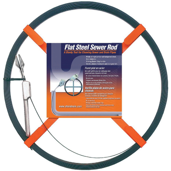 50BH General Wire 1/2 In. x 1/16 In. x 50 Ft. Spear Carbon Steel Sewer Rod