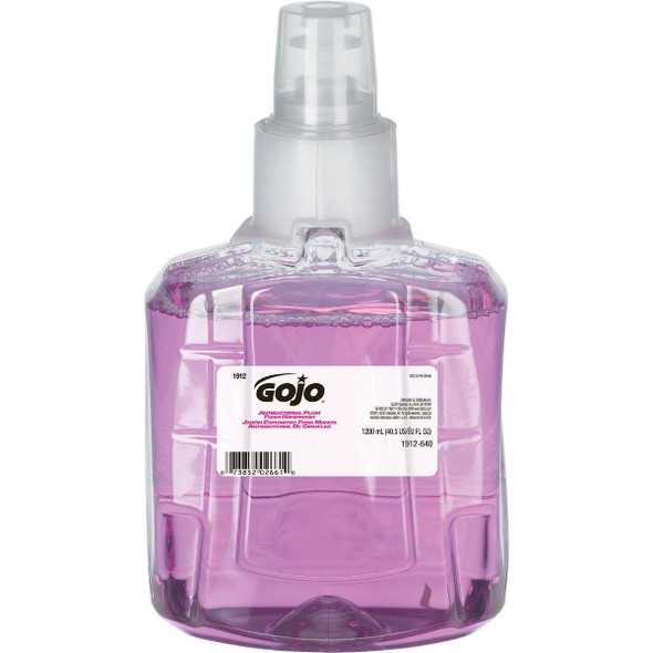 1912-02 GOJO LTX-12 Antibacterial Plum 1200mL Foam Handwash Refill (2-Pack)
