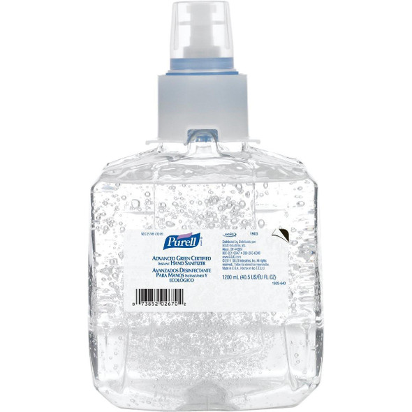 1903-02 Purell LTX Advanced Hand Sanitizer Green Certified Gel 1200mL Refill