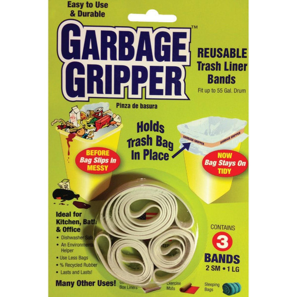 GG-3 PACK Garbage Gripper Garbage Bag Holder Band (3-Pack)