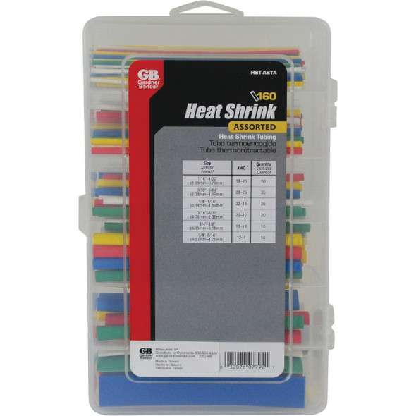 HST-ASTA Gardner Bender Thin-Wall Polyolefin Assorted Heat Shrink Tubing
