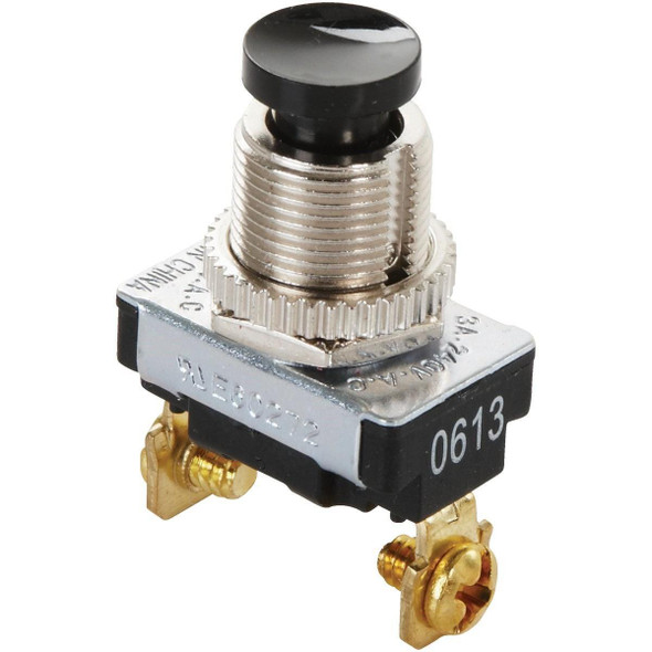 GSW-22 Gardner Bender Black 2-Terminal Push-Button Switch