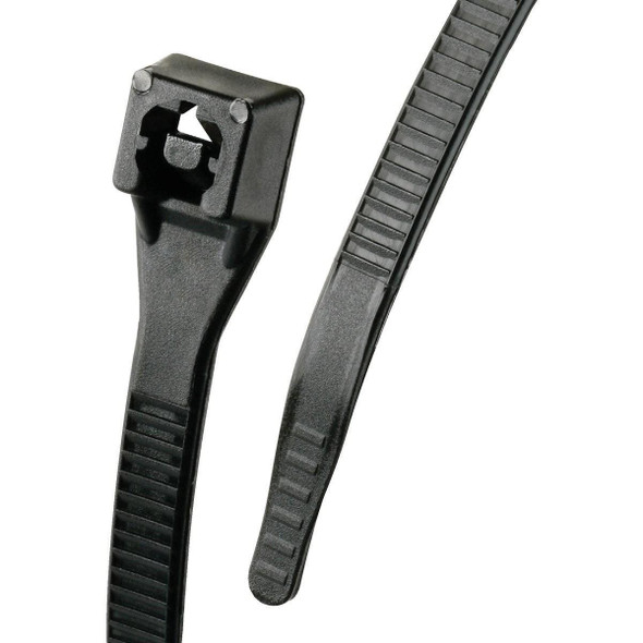 46-308UVBFZCC Gardner Bender Xtreme Ties 8 In. x 0.08 In. Black Nylon Cable Tie (100-Pack)