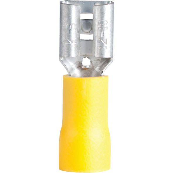 10-145F Gardner Bender 12 to 10 AWG Female Yellow Vinyl-Insulated Barrel Disconnect (100-Pack)