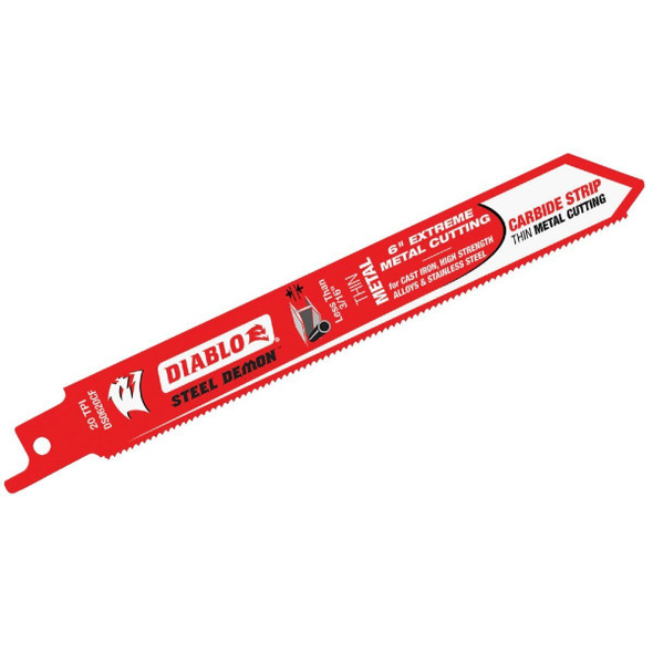 DS0620CF Diablo Steel Demon 6 In. 20 TPI Carbide Thin Metal Reciprocating Saw Blade
