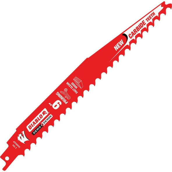 DS0903CP Diablo Demo Demon 9 In. 3 TPI Carbide Pruning Reciprocating Saw Blade