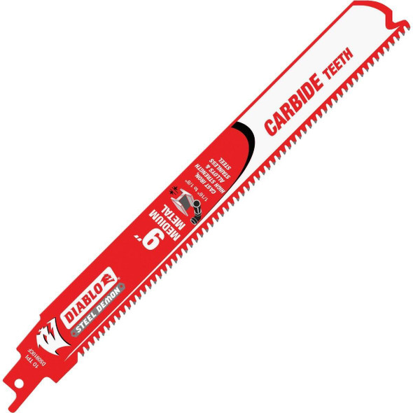 DS0910CF Diablo Steel Demon 9 In. 10 TPI Carbide Medium Metal Reciprocating Saw Blade