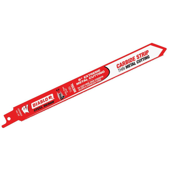 DS0820CF Diablo Steel Demon 8 In. 20 TPI Carbide Thin Metal Reciprocating Saw Blade