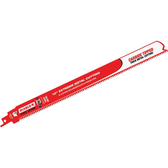 DS1208CF Diablo Steel Demon 12 In. 8 TPI Carbide Thick Metal Reciprocating Saw Blade