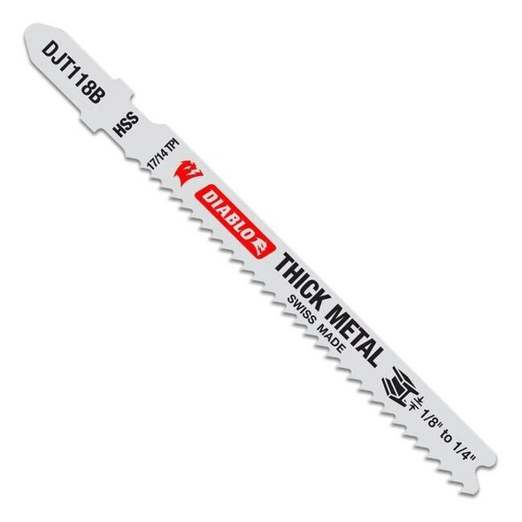 DJT118B5 Diablo T-Shank 3-5/8 In. x 17/14 TPI High Speed Steel Jig Saw Blade