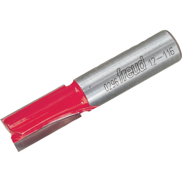 12-116 Freud Carbide Tip 1/2 In. Double Flute Straight Bit