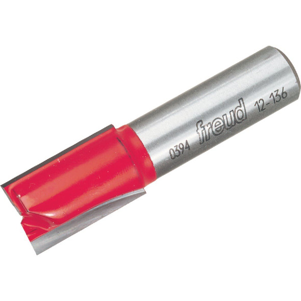12-136 Freud Carbide Tip 5/8 In. Double Flute Straight Bit