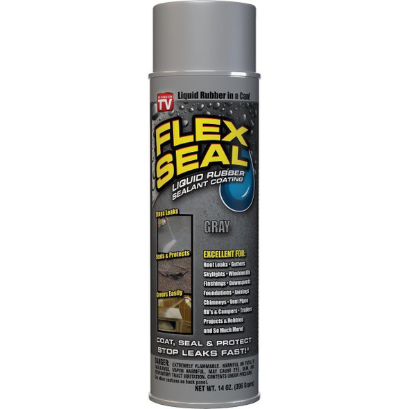 FSGRY20 FLEX SEAL 14 Oz. Spray Rubber Sealant, Gray