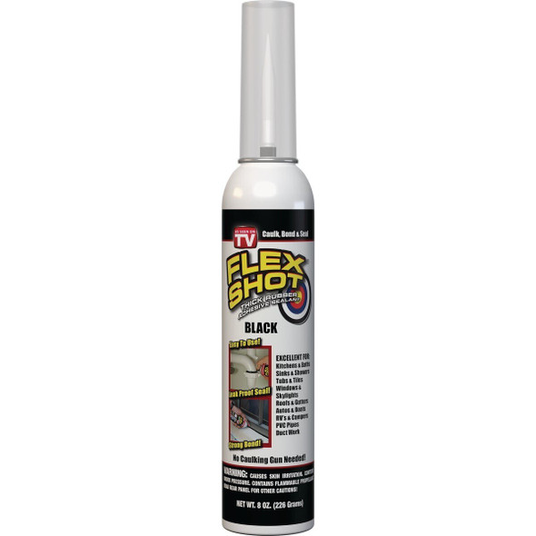 FSH8B-4 FLEX SHOT 8 Oz. Adhesive Rubber Sealant, Black