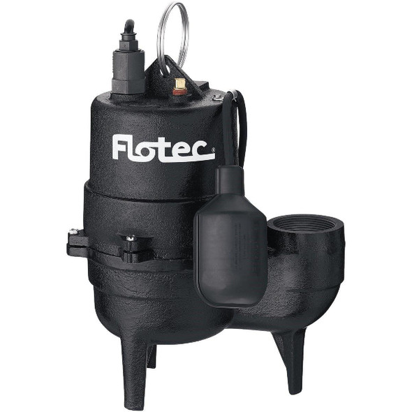 FPSE3601A Flotec 1/2 H.P. Cast Iron Sewage Ejector Pump with Tethered Switch