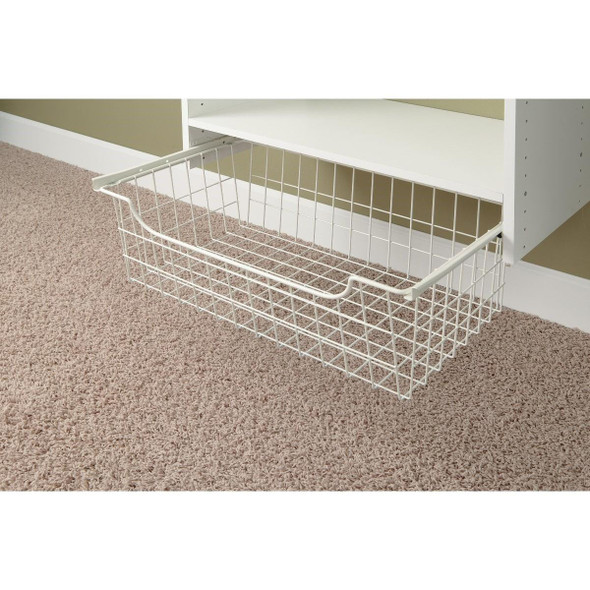 1308 Easy Track 8 In. White Wire Basket