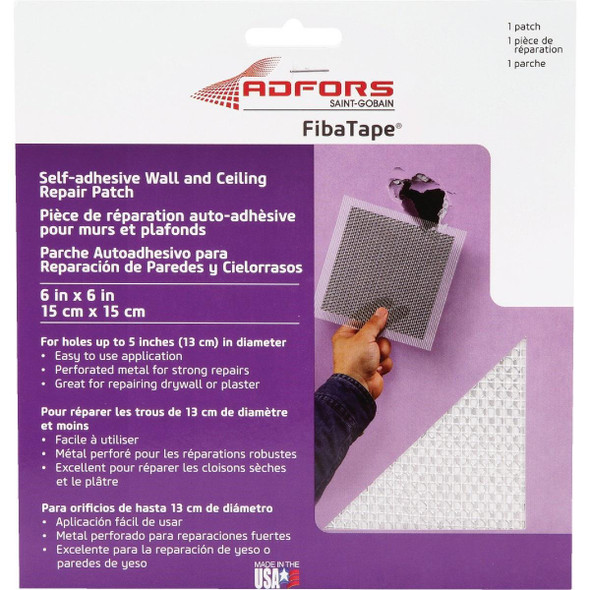 FDW6838-U FibaTape 6 In. x 6 In. Wall & Ceiling Self-Adhesive Drywall Patch