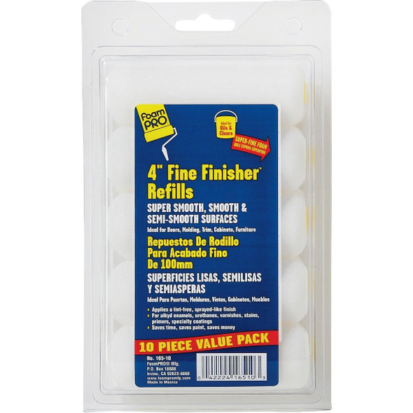 165-10 FoamPro Fine Finisher 4 In. Mini Foam Roller Cover (10-Pack)