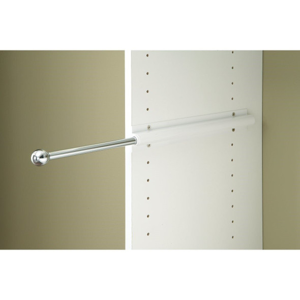 RA1204 Easy Track 13 In. x 1 In. Sliding Valet Closet Rod, White