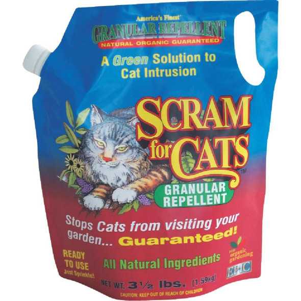 15003 Scram For Cats 3.5 Lb. Granular Organic Animal Repellent