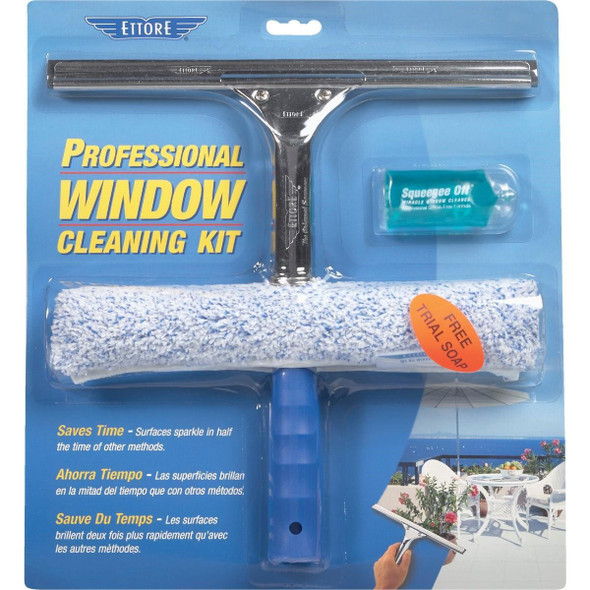 04991-S Ettore Rubber Window Cleaning Kit (3-Piece)