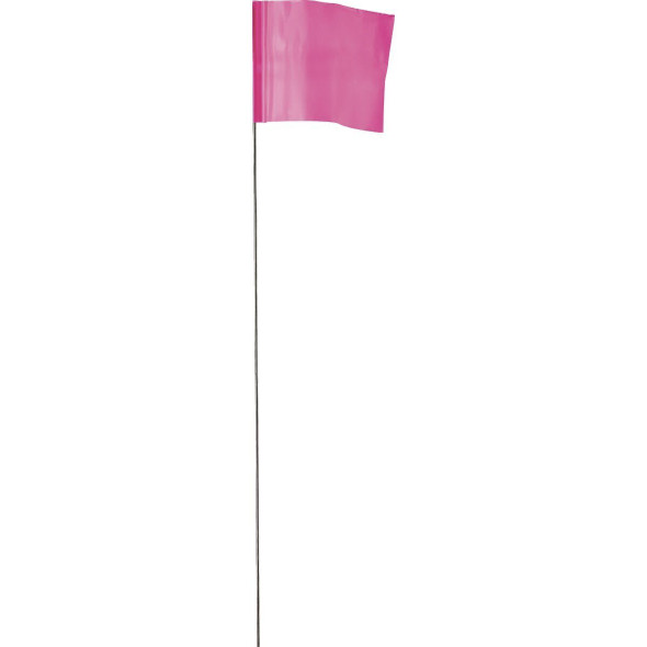 78-003 Empire 21 In. Steel Staff Pink Marking Flags