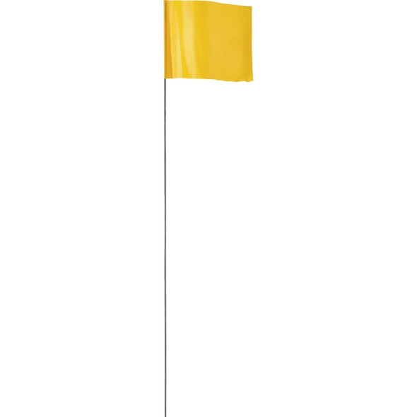 78-004 Empire 21 In. Steel Staff Yellow Marking Flags