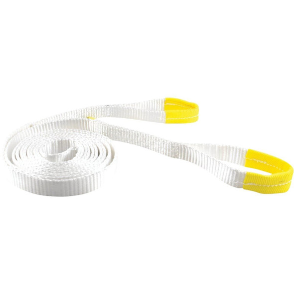 59350 Erickson 1 In. x 15 Ft. 3750 Lb. Polyester Recovery Tow Strap, White