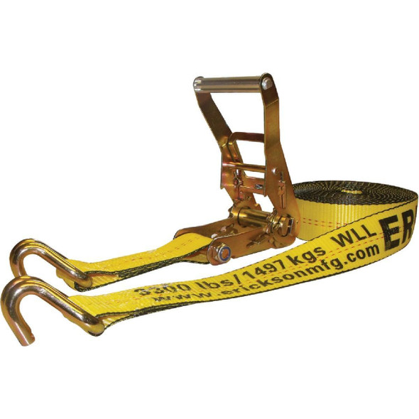 78627 Erickson 2 In. x 27 Ft. 10,000 Lb. Ratchet Strap with Double J Hook