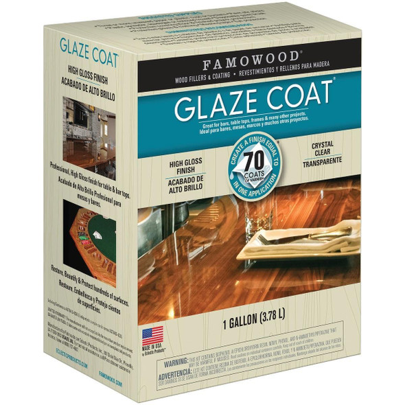 5050110 FAMOWOOD GLAZE COAT 128 Oz. High Gloss Pour On Finish