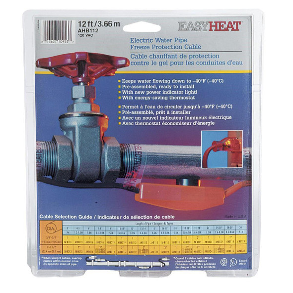 AHB112A Easy Heat 12 Ft. 120V Pipe Heating Cable