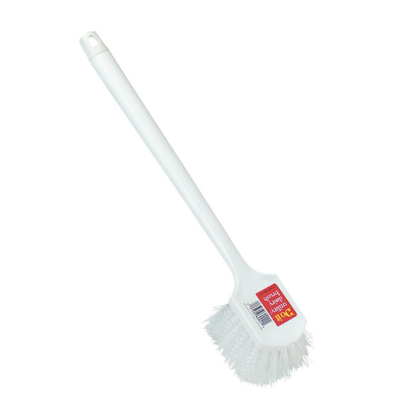 89641 19-3/4 In. x 3 In. White Polypropylene Bristle Plastic Scrub Brush