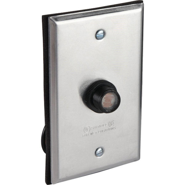 511110 Hard Wire Aluminum Photocell Lamp Control with Switch Plate