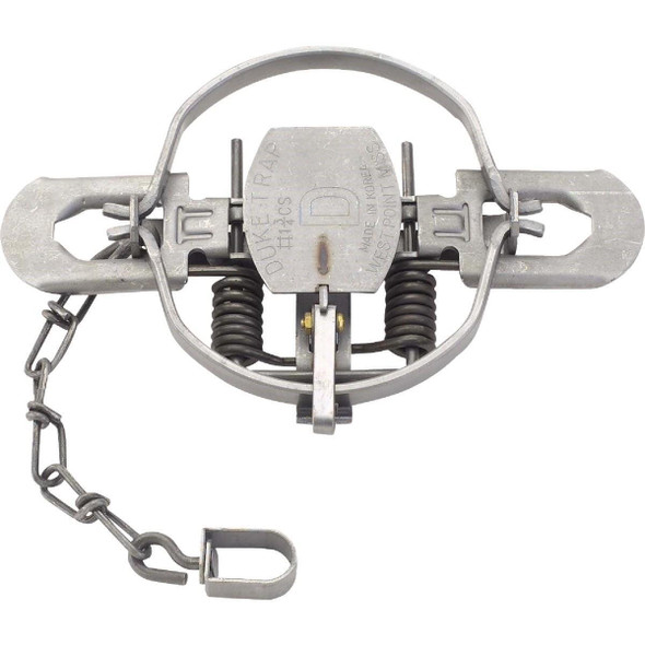 0475 Duke Traps 5.25 In. Jaw Spread Steel Coil Spring Bobcat, Coyote, Fox, & Raccoon Trap