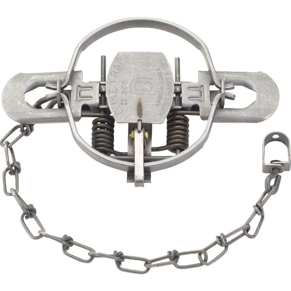 0490 Duke Traps 5.5 In. Jaw Spread Steel Coil Spring Bobcat, Coyote, Fox, Lynx, & Otter Trap