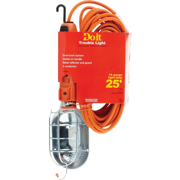 TL-183-SJT-25-9A-75W Premium 75W Incandescent Trouble Light with 25 Ft. Power Cord