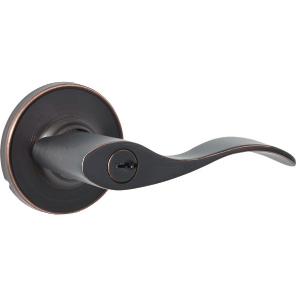 LC2X700B Steel Pro Oil Rubbed Bronze Wave Entry Door Lever