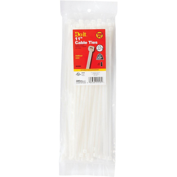 LH-S-280-11 11 In. x 0.189 In. Natural Color Molded Nylon Cable Tie (100-Pack)